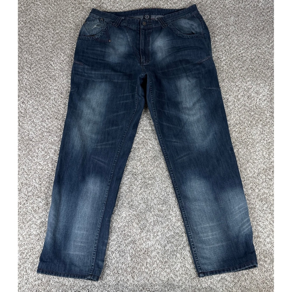 Jordan Brand Denim Jeans Mens 38 Blue Jordan 20th Anniversary Baggy Y2K